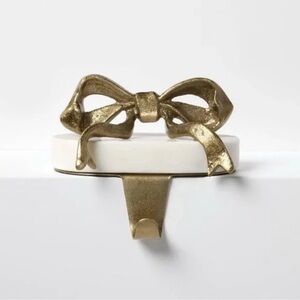 Marble & Metal Bow Stocking Holder Gold – Threshold Studio McGee, Christmas 2025